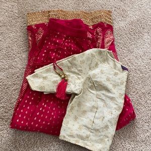 Pink and Gold Lehenga